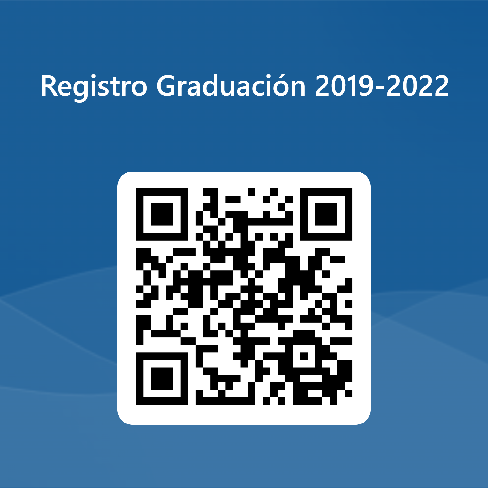 Código QR para Registro Graduación 2019 2022